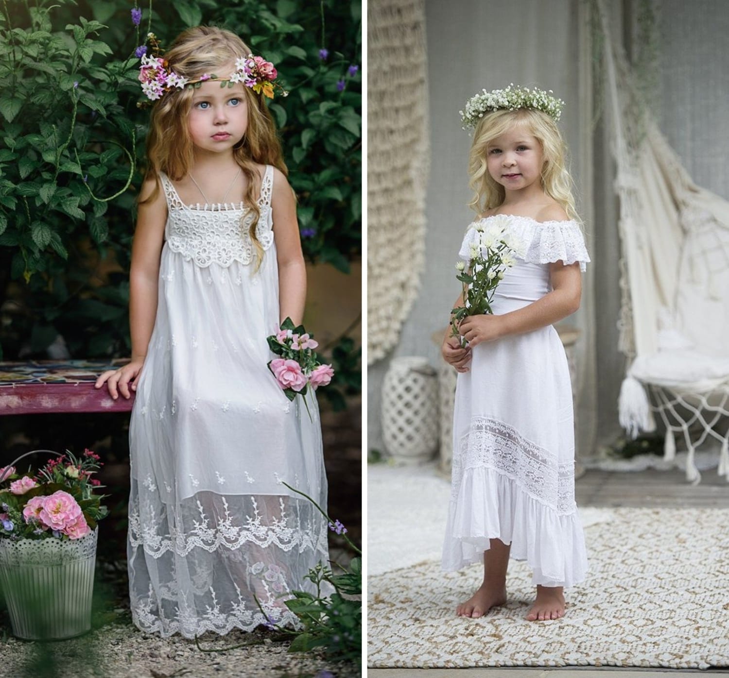 19 Bohemian Flower Girls Dresses Perfect for Summer Beach Wedding | Misdress 19 Bohemian Flower Girls Dresses Perfect for Summer Beach Wedding | Misdress