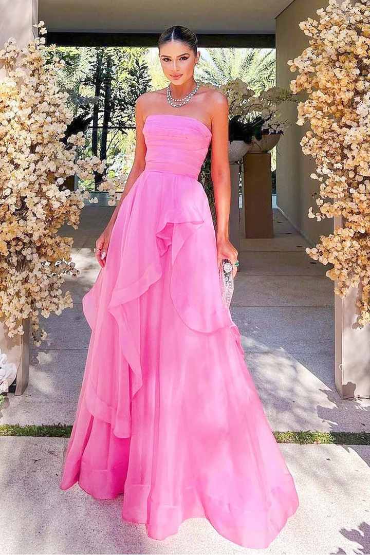 prom dress empire line Pink Strapless A-Line Empire-Waist Formal Emerald Sundae Size:14 UK White Color Length Morilee - 2602 |
