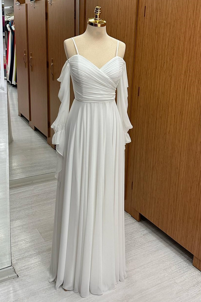 Elegant Cold-Shoulder Chiffon Formal Dress