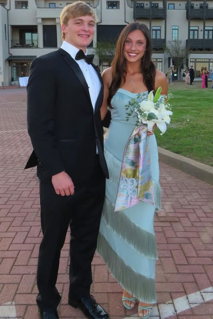 Strapless Tiered Tassel Sleeveless Long Formal Prom Dress