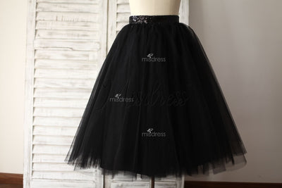 Black Tulle Petticoat Underskirt Crinoline TUTU Skirt - Skirts