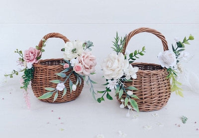 10 Wicker Flower Girl Basket Ideas You'll Love