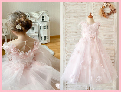 14 Best 3d Embroidery Flower Girl Dresses For Enchanted Forest Wedding