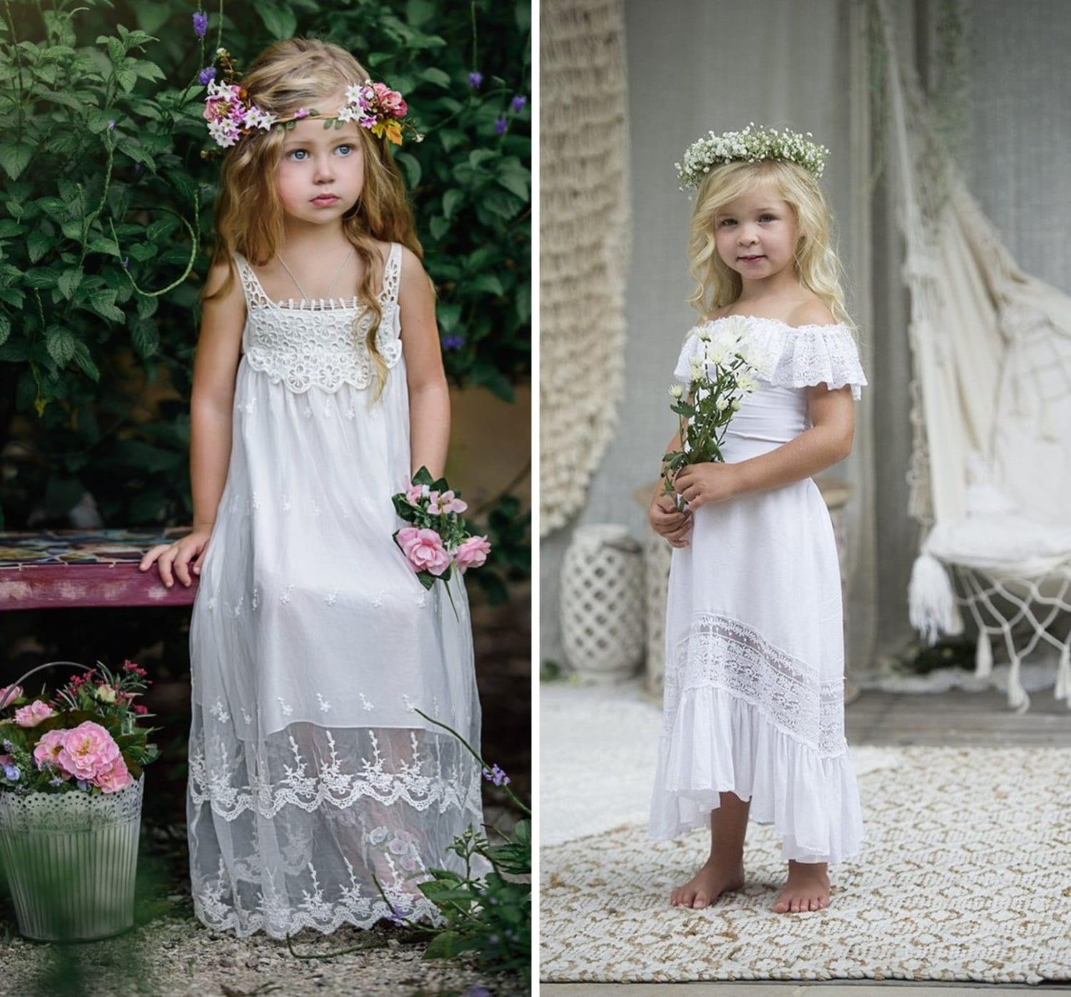 19 Bohemian Flower Girls Dresses Perfect for Summer Beach Wedding| Misdress