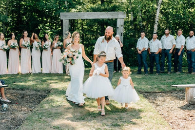 Adorable Flower Girls In Our Ivory Flower Girl Dresses