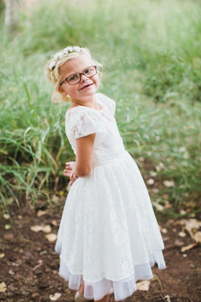 Adorable Short-sleeve Flower Girl Dresses For Every Season