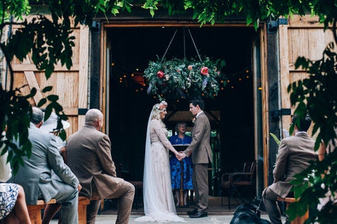 Bohemian Secret Garden Wedding with Misdress Flower Girl Dresses