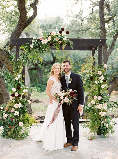 Outdoor Rustic Wedding with Misdress Flower Girl Dresses