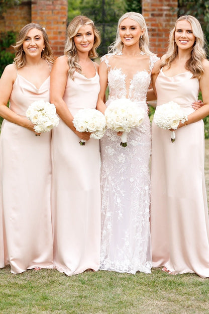 Cowl Neck Spaghetti Strap Long Dress