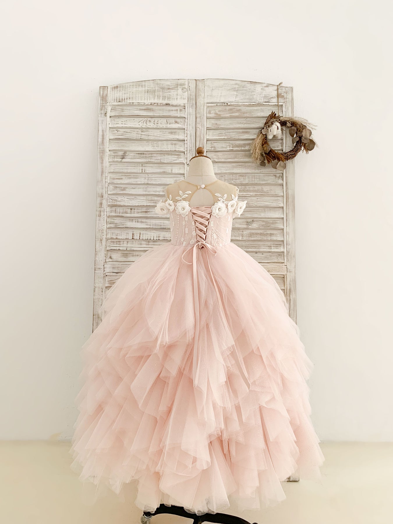 Festive Gown Dress for Girls| Sequin Bow Fancy Wedding Dress for Girls |  Princess Gown