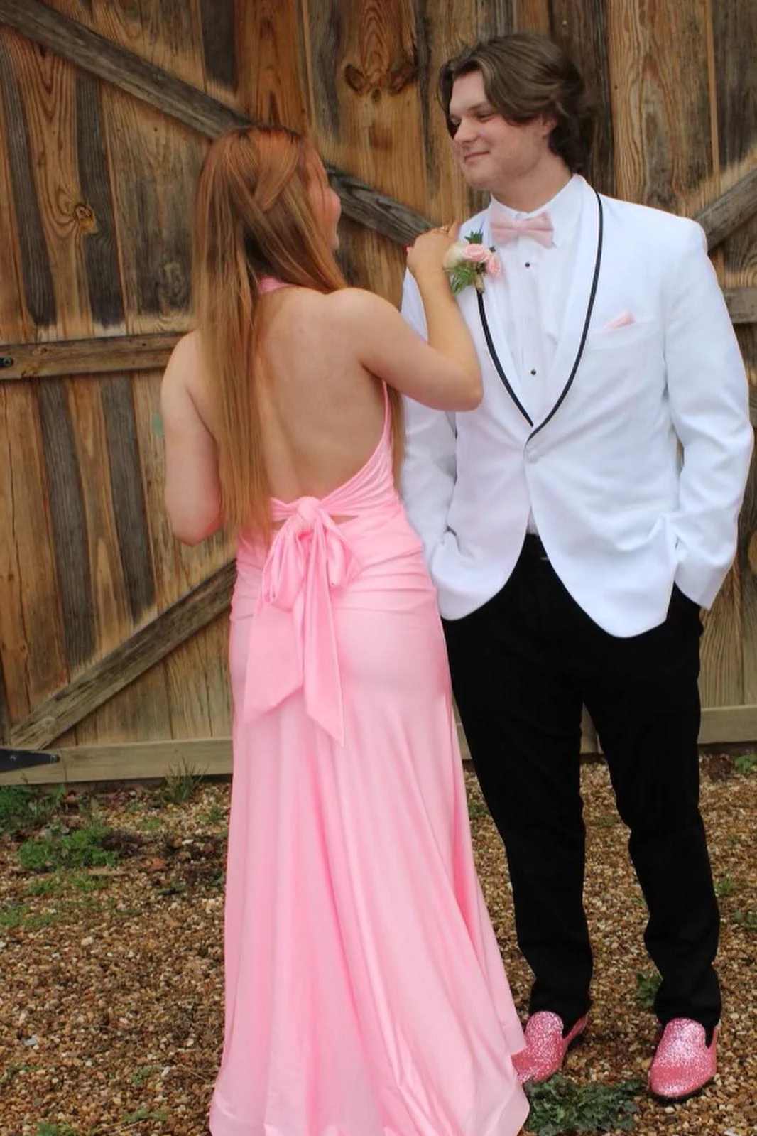 Halter Mermaid Satin Pleated Sleeveless Long Prom Dress with Slit