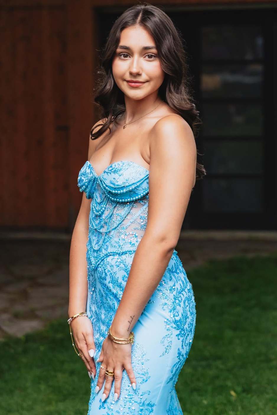 Strapless Sweetheart Mermaid Prom Dress with Beaded Appliques