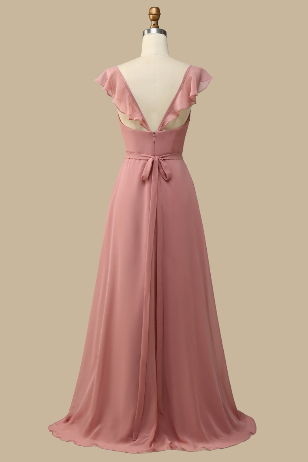 Elegant Surplice Neck A-Line Chiffon Maxi Dress for Special Occasions
