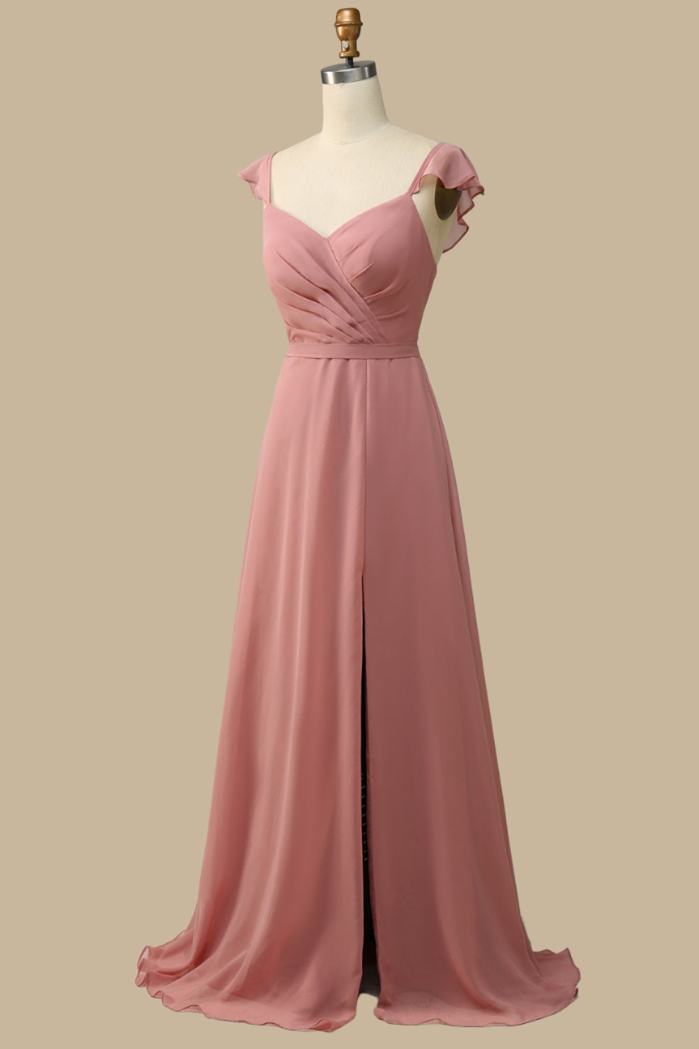 Elegant Surplice Neck A-Line Chiffon Maxi Dress for Special Occasions