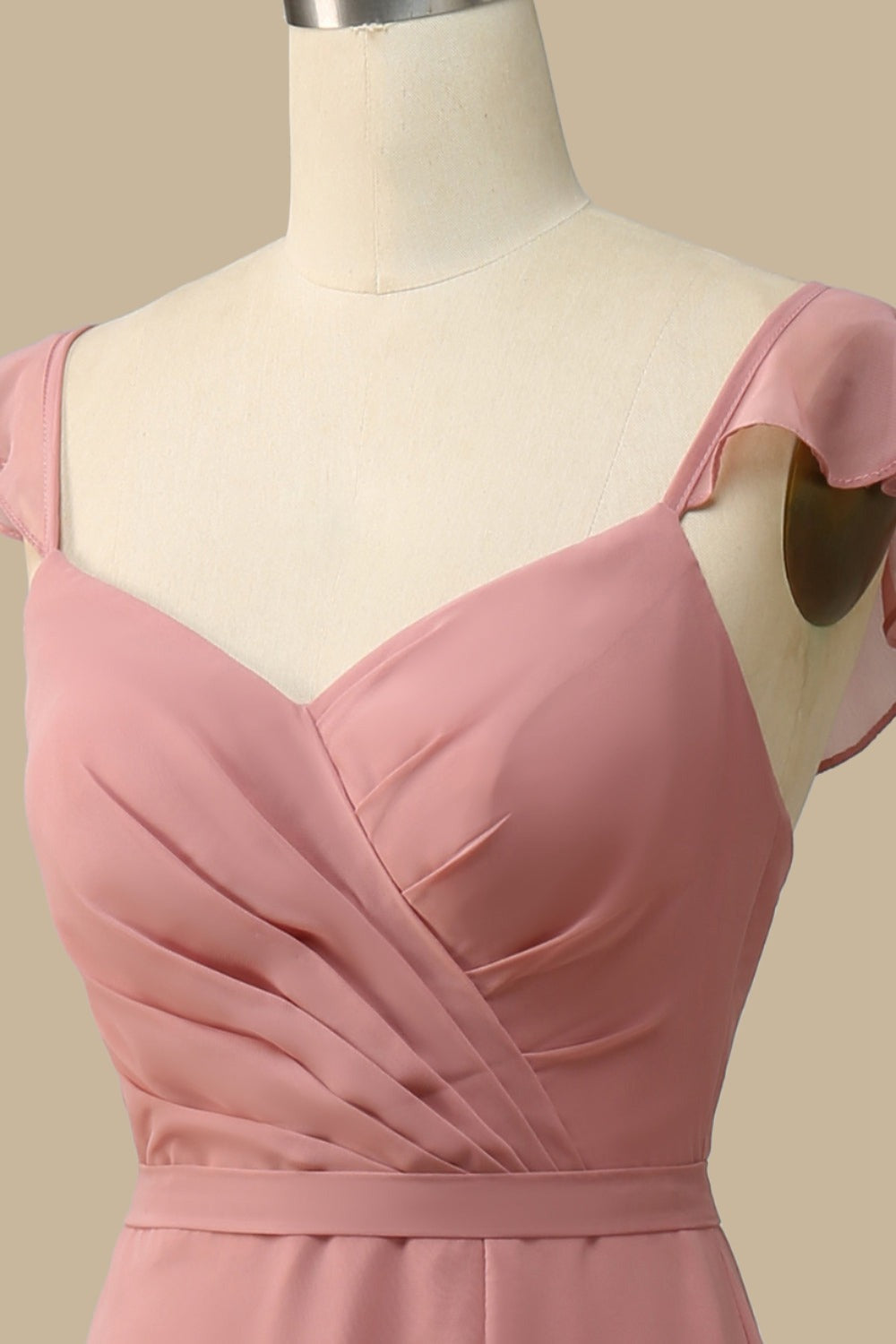 Elegant Surplice Neck A-Line Chiffon Maxi Dress for Special Occasions