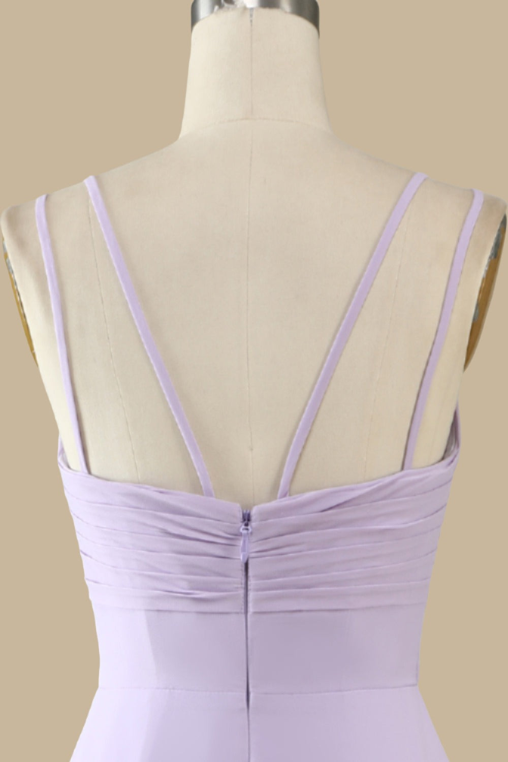 Elegant Scoop Neck Maxi Dress Chiffon Spaghetti Straps