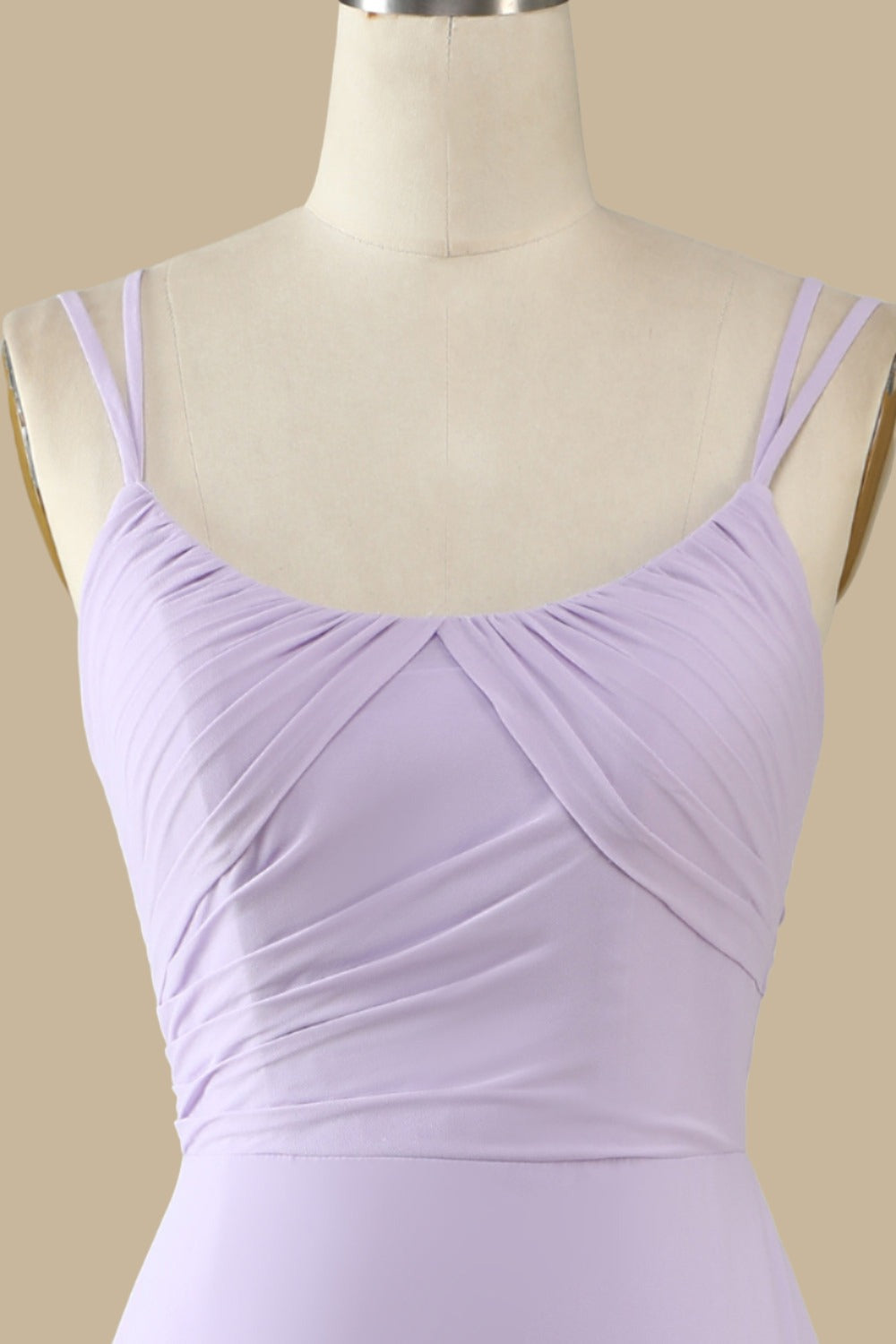 Elegant Scoop Neck Maxi Dress Chiffon Spaghetti Straps