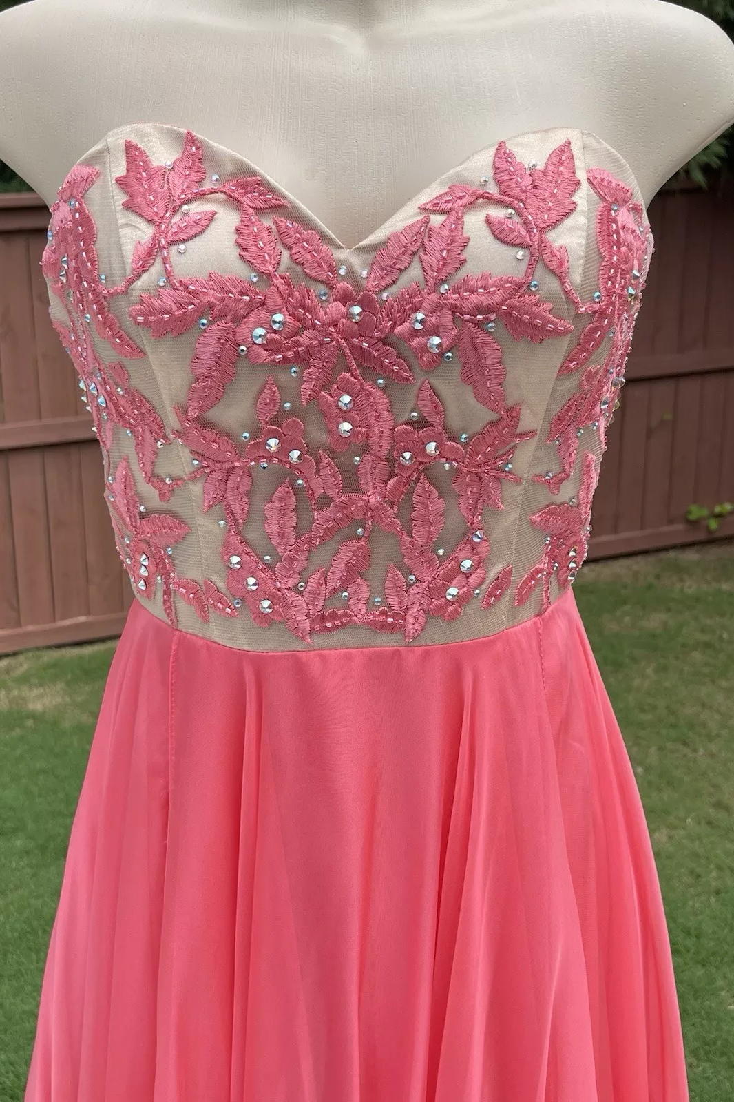 Strapless Sweetheart A-Line Pleated Chiffon Long Prom Dress
