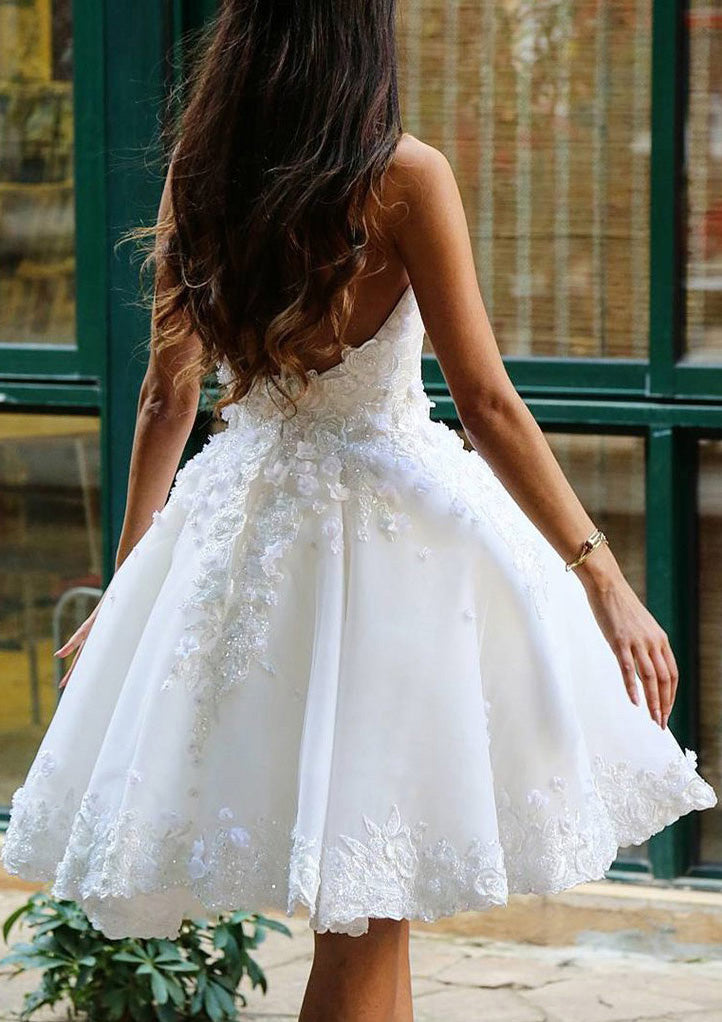 short white beaded dress Lara Dresses 51195 - Short Beaded Tulle on Stretch Jersey Lining Sheath  Dress main image 0