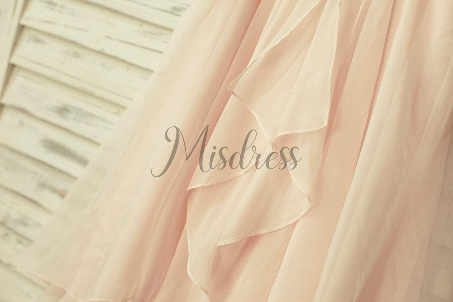 Boho Beach Blush Pink Thin Straps Chiffon Flower Girl Dress - Flower Girl Dresses