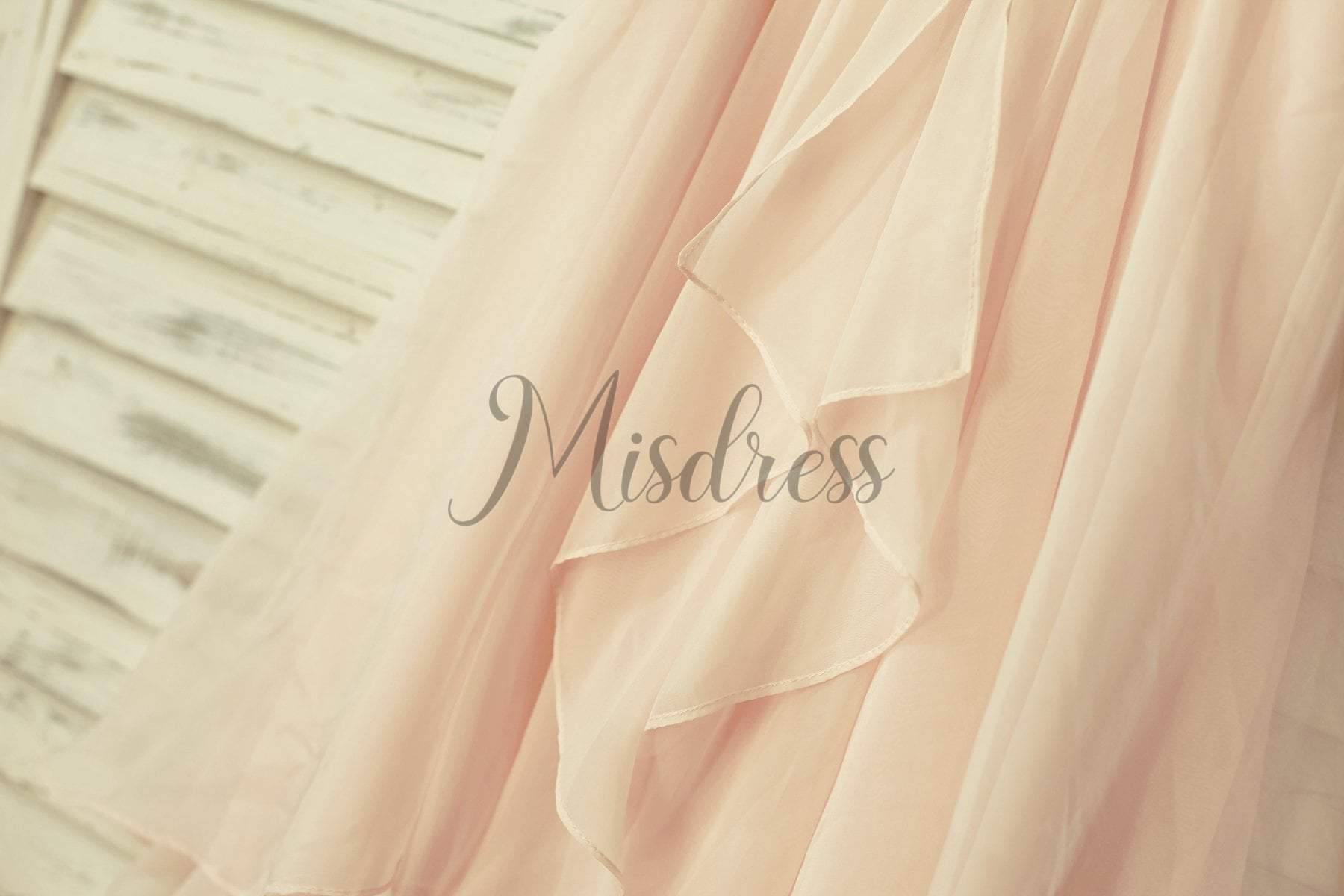 Boho Beach Blush Pink Thin Straps Chiffon Flower Girl Dress - Flower Girl Dresses