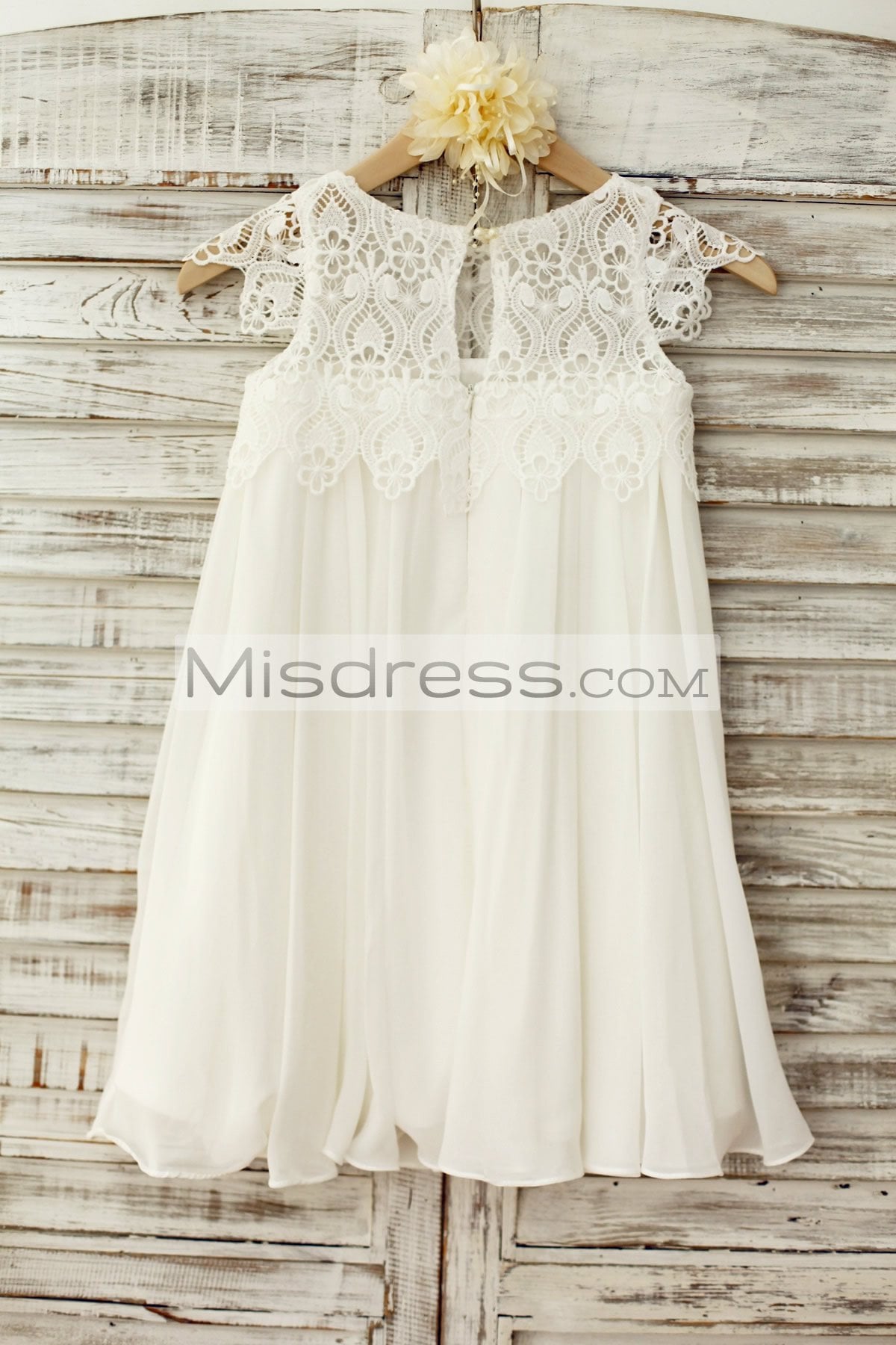 Ivory Lace Boho Flower Girl Dress