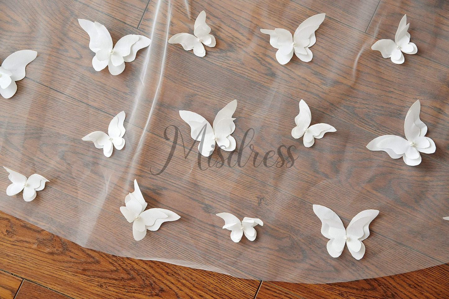 Butterfly 3M Long Cathedral Wedding Bridal Veil - Wedding Veils