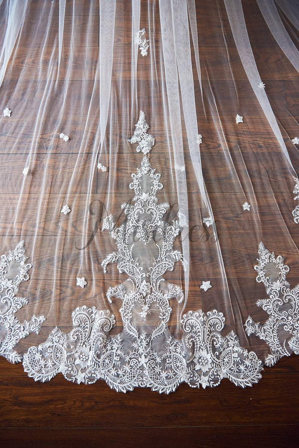 Cathedral Long Tulle Lace Wedding Veil Bridal Veil - Wedding Veils