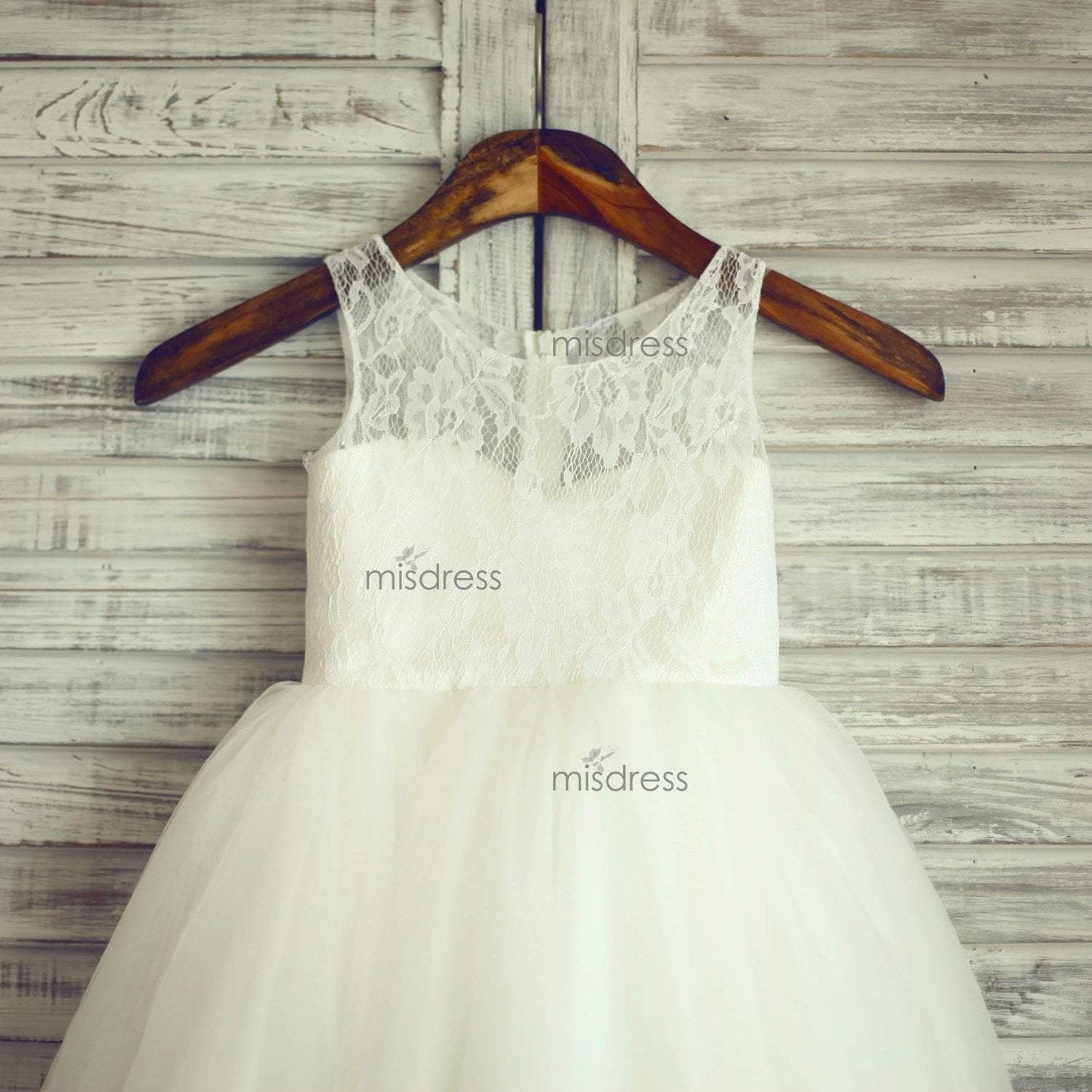 Ivory Lace Tulle Tutu Ball Gown Princess Flower Girl Dress - Flower Girl Dresses