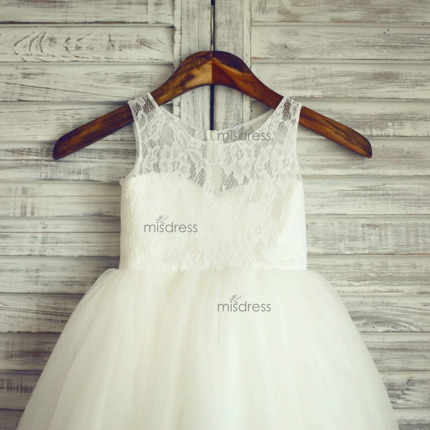 Ivory Lace Tulle Tutu Ball Gown Princess Flower Girl Dress - Flower Girl Dresses