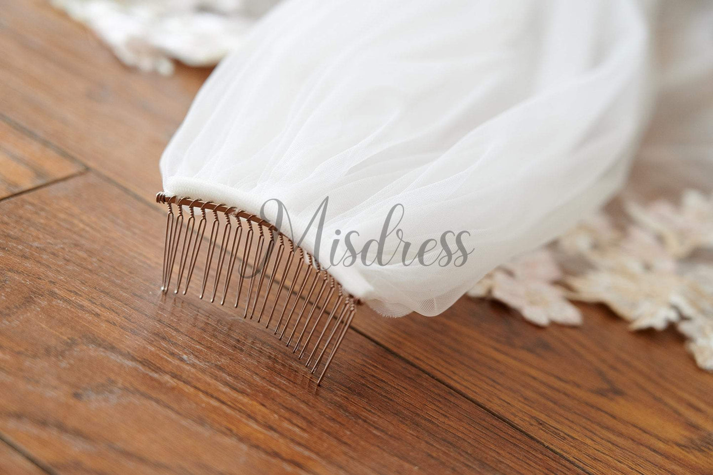 Ivory Champagne Lace Long Cathedral Wedding Bridal Veil - Wedding Veils