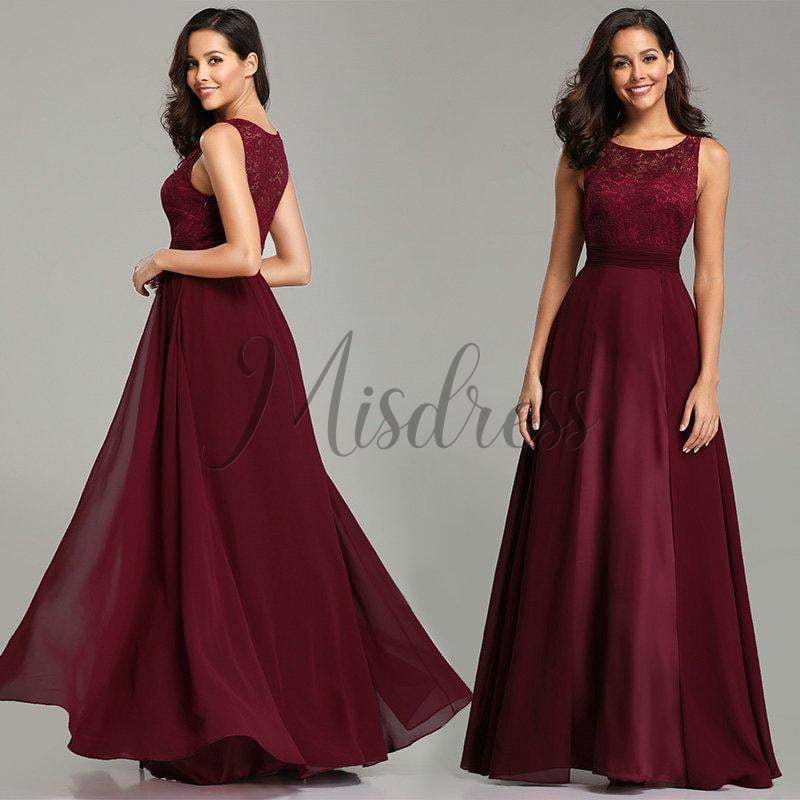 A-line Lace Sleeveless Burgundy / Black Chiffon Evening Prom Dress 10 / Black A-line Lace Sleeveless Burgundy / Black Chiffon Evening Prom Dress 10 / Black