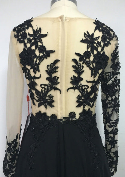 Sheath/Column One-Shoulder Chapel Train Chiffon Prom Dresses