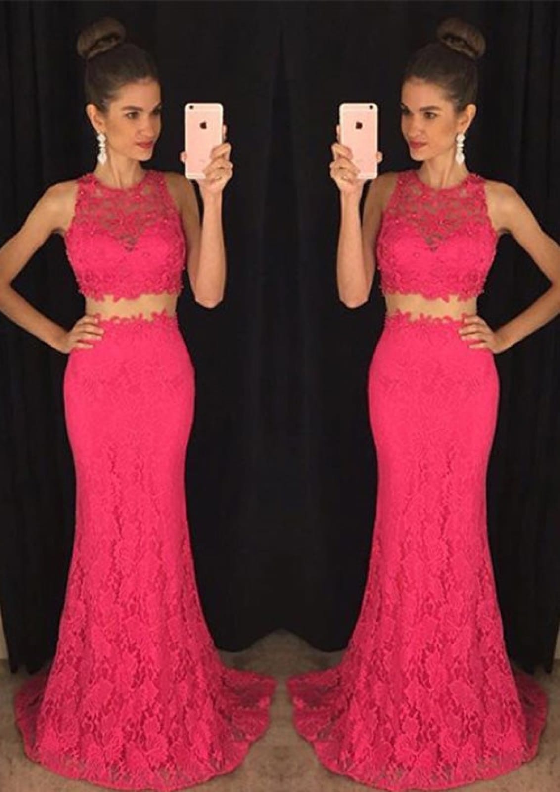 Trumpet/Mermaid Sleeveless Bateau Sweep Train Lace Prom