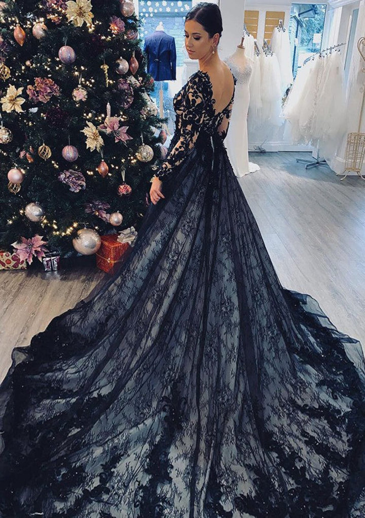 long cap sleeve lace dress Short-Sleeve Long Glitter A-Line Prom Dress 3243 Light Blue / 0 main image 1