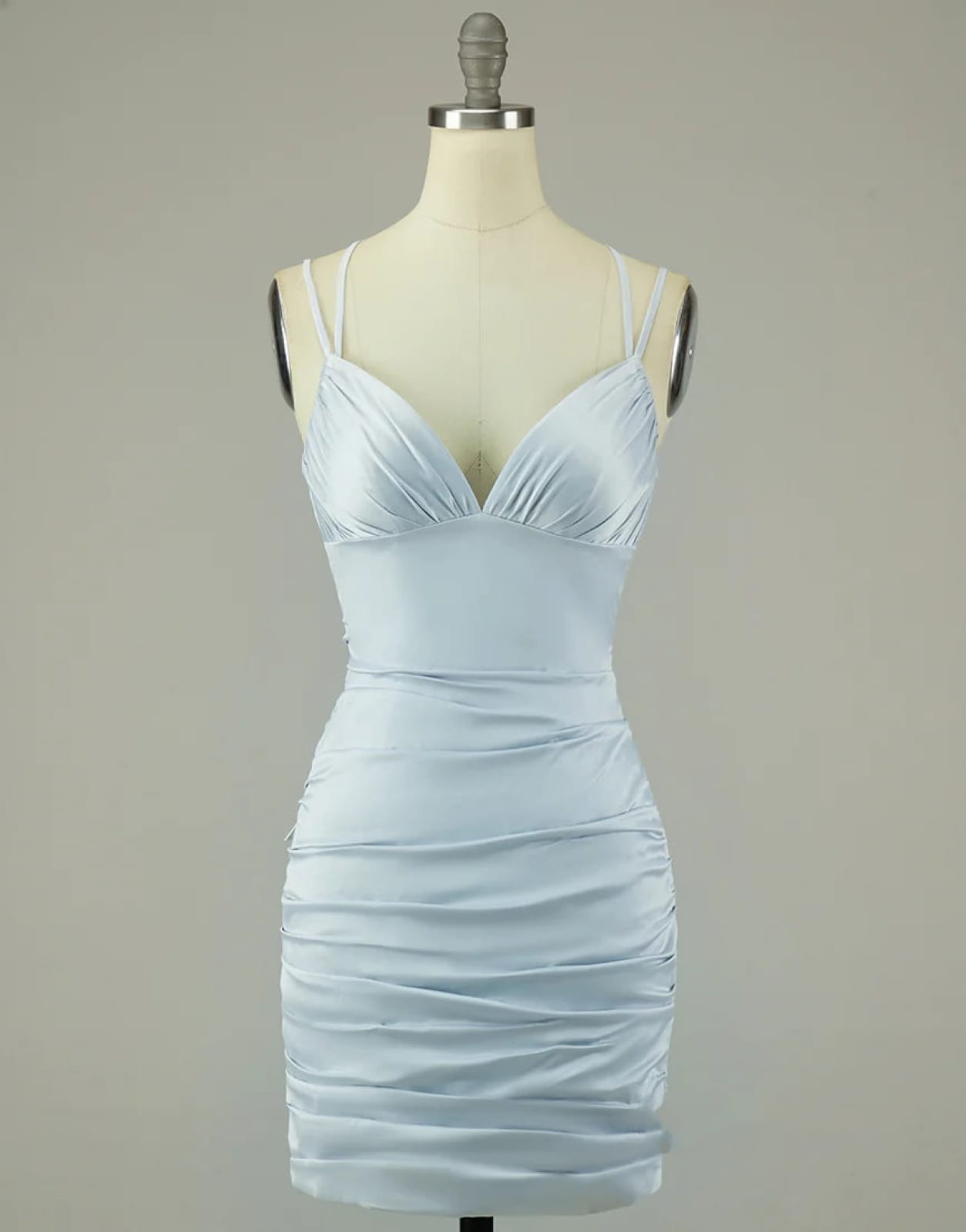 V Neck Sexy Halter Straps Hot Pink/Blue Backless Homecoming 