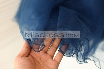 Navy Blue Sequin Tulle Wedding Flower Girl Dress - Flower Girl Dresses