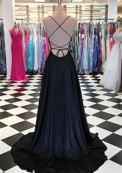 A-line/Princess Square Neckline Sleeveless Sweep Train