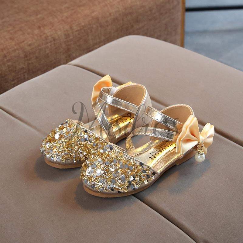 Silver/Gold/Pink Bow Leather Sequin Sandals Baby Dancing Shoes Flower Girl Shoes EU Size 28 / Pink Silver/Gold/Pink Bow Leather Sequin Sandals Baby Dancing Shoes Flower Girl Shoes EU Size 28 / Pink