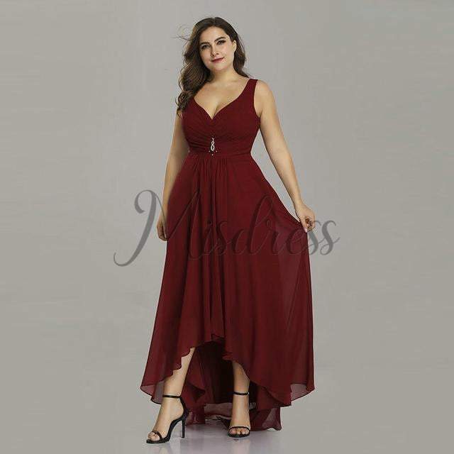 Plus Size Hi-low Wedding Bridesmaid Evening Prom Dress - Prom Dresses