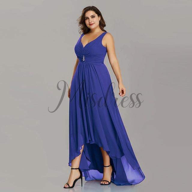 Plus Size Hi-low Wedding Bridesmaid Evening Prom Dress - Prom Dresses