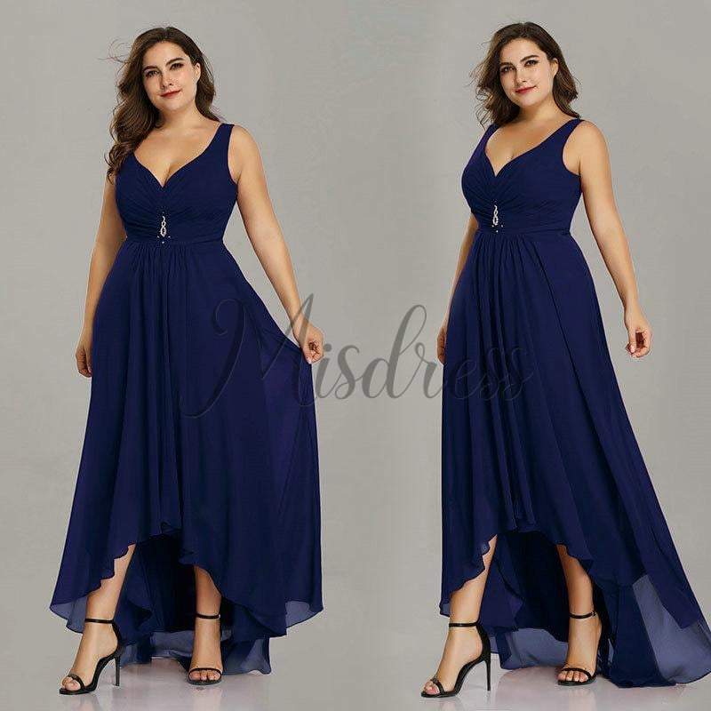 Plus Size Hi-low Wedding Bridesmaid Evening Prom Dress - Prom Dresses