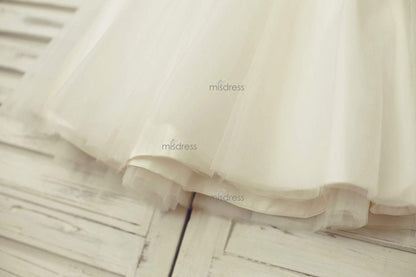 Thin Straps Champagne Sequin Tulle Flower Girl Dress With Navy Blue Belt - Flower Girl Dresses